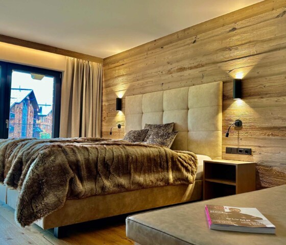 Alpen-Chalet in Österreich - Chalets mit 3 Schlafzimmern und einzigartigem Blick in die Berge - Wohnzimmer im OG - Chalets für 6 - 9 Personen