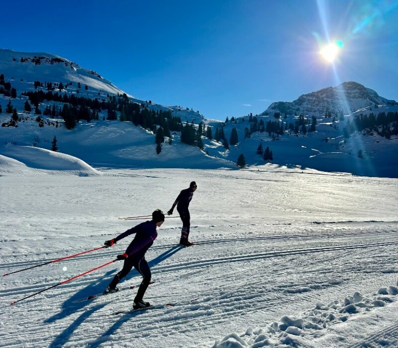 Langlaufen am Arlberg in Österreich